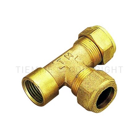 RACCORDO TEE F LATERALE A COMPRES/OGIVA OT Ø 18X18X1/2" - 1139 TIEMME 1100115 1