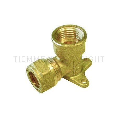 RACCORDO FLANGIA A COMPRES/OGIVA OT Ø 14 X 1/2" ISO228 - 1106 TIEMME 1100149 1