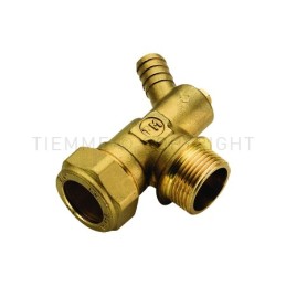 RACCORDO CURVO M CON SPURGO A COMPRES/OGIVA OT Ø 22 X 3/4" ISO228 - 1144 TIEMME 1100173 1