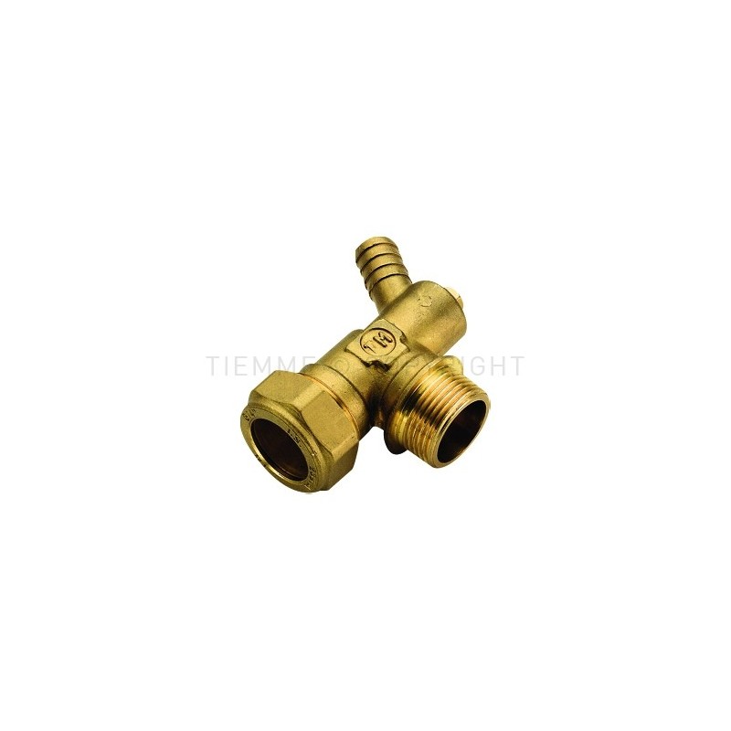 RACCORDO CURVO M CON SPURGO A COMPRES/OGIVA OT Ø 22 X 3/4" ISO228 - 1144 TIEMME 1100173 1