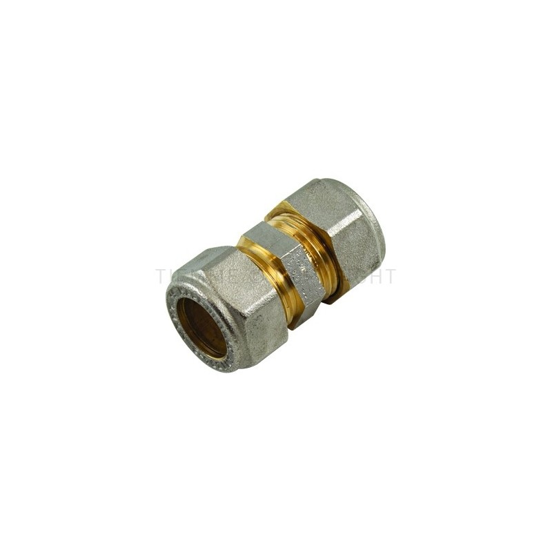 RACCORDO DIRITTO DOPPIO NI A COMPRES/OGIVA OT Ø 35 - 28 - 1101N TIEMME 1100185 1