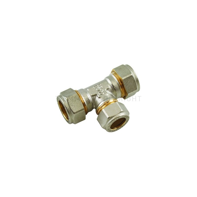 RACCORDO TEE NI A COMPRES/OGIVA OT Ø 18 - 18 - 15 - 1107N TIEMME 1100186 1