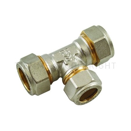 RACCORDO TEE NI A COMPRES/OGIVA OT Ø 18 - 18 - 15 - 1107N TIEMME 1100186 1