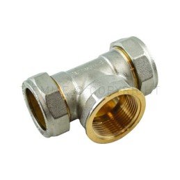 RACCORDO TEE F GIA - NI A COMPRES/OGIVA OT Ø 18X3/4"ISO7X18 - 1109N TIEMME 1100203 1