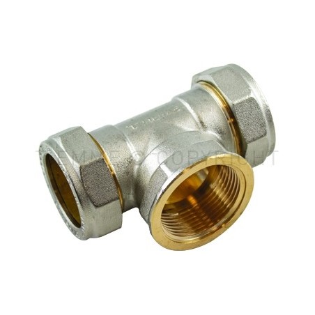 RACCORDO TEE F GIA - NI A COMPRES/OGIVA OT Ø 18X3/4"ISO7X18 - 1109N TIEMME 1100203 1