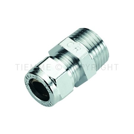 RACCORDO DIRITTO M CW602N CR A COMPRES/OGIVA OT Ø 15 X 1/2" - 1100CZC TIEMME 1130036 1