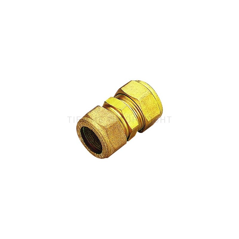 RACCORDO DIRITTO DOPPIO CW602N A COMPRES/OGIVA OT Ø 28 - 28 - 1101CZ TIEMME 1130046 1