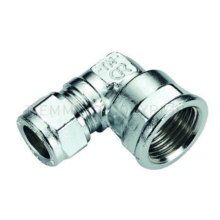 RACCORDO CURVO F CW602N CR A COMPRES/OGIVA OT Ø 15 X 1/2" - 1105CZC TIEMME 1130055 1