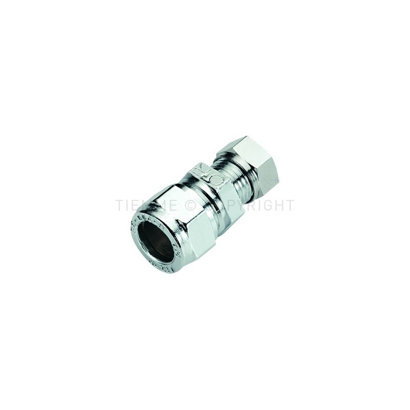 RACCORDO DIRITTO DOPPIO CW602N CR A COMPRES/OGIVA OT Ø 44484 - 1101CZC TIEMME 1130072 1