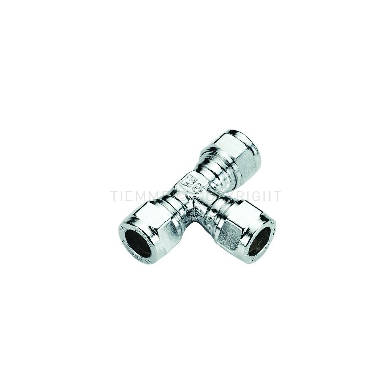 RACCORDO TEE CW602N CR A COMPRES/OGIVA OT Ø 40461 - 1107CZC TIEMME 1130073 1