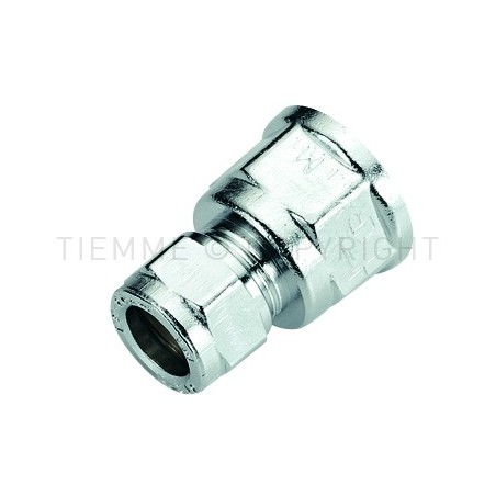 RACCORDO DIRITTO F CW602N CR A COMPRES/OGIVA OT Ø 12 X 3/8" - 1102CZC TIEMME 1130134 1