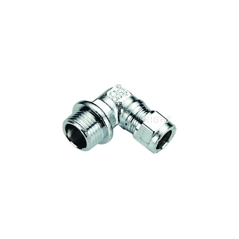 RACCORDO CURVO M CW602N CR A COMPRES/OGIVA OT Ø 12 X 3/8" - 1104CZC TIEMME 1130160 1