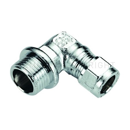 RACCORDO CURVO M CW602N CR A COMPRES/OGIVA OT Ø 10 X 3/8" - 1104CZC TIEMME 1130170 1