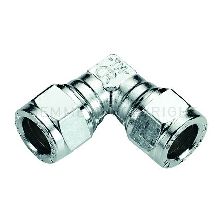 RACCORDO CURVO DOPPIO CW602N CR A COMPRES/OGIVA OT Ø 22 - 22 - 1103CZC TIEMME 1130185 1