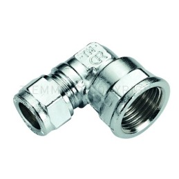RACCORDO CURVO F CW602N CR A COMPRES/OGIVA OT Ø 15 X 3/4" - 1105CZC TIEMME 1130274 1