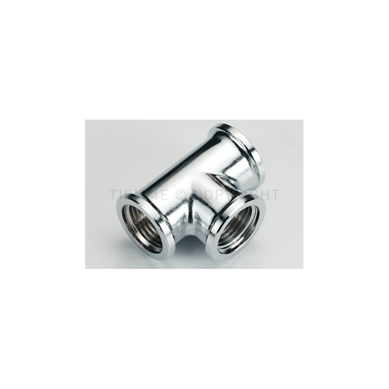RACCORDO TEE F - F - F CW602N CR LUCIDO GENER 1/2"X1/2"X1/2" - 1570CZC TIEMME 1520010 1