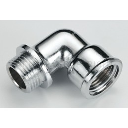 RACCORDO CURVO M - F CW602N CR LUCIDO CON FLANGIA GENER 1/2"X1/2" - 1561CZC TIEMME 1520020 1