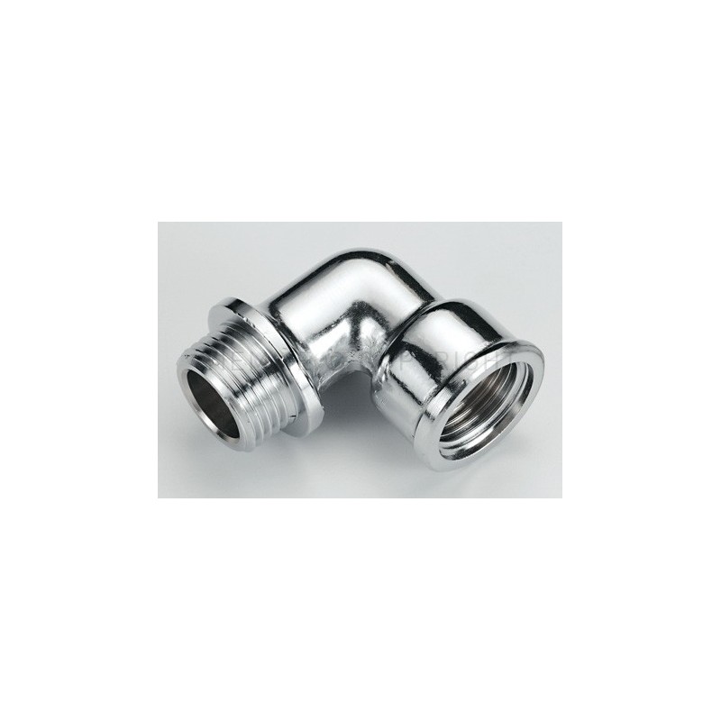 RACCORDO CURVO M - F CW602N CR LUCIDO CON FLANGIA GENER 3/4"X3/4" - 1561CZC TIEMME 1520047 1