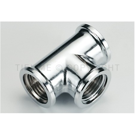 RACCORDO TEE F - F - F CW602N CR LUCIDO GENER 1"X1"X1" - 1570CZC TIEMME 1520100 1