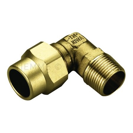 RACCORDO CURVO M COMPRES/GAS OGIVA OT Ø 15 X 1/2" - 1154 TIEMME 1150013 1