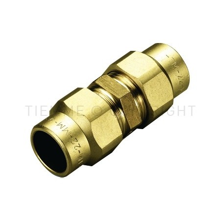 RACCORDO DIRITTO DOPPIO COMPRES/GAS OGIVA OT Ø 28 - 22 - 1151 TIEMME 1150062 1