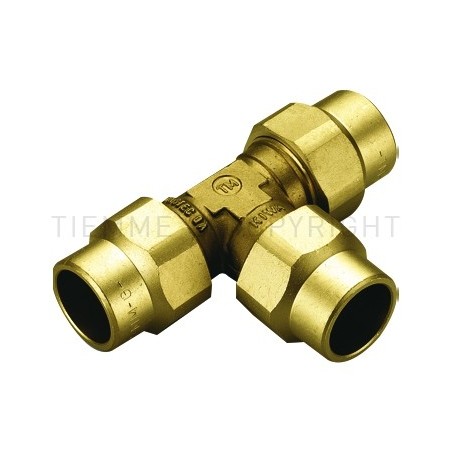 RACCORDO TEE COMPRES/GAS OGIVA OT Ø 22 - 22 - 15 - 1157 TIEMME 1150073 1