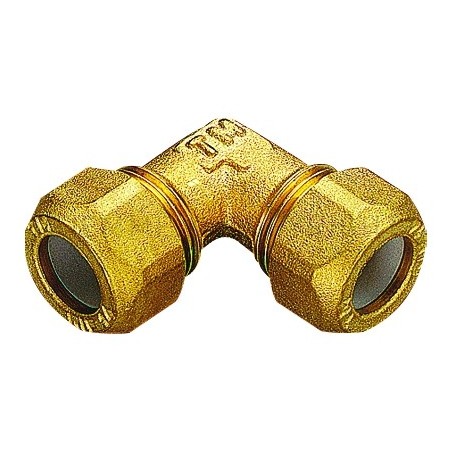 RACCORDO CURVO DOPPIO A COMPRES/OGIVA P T F E TUBO CU Ø 14 - 14 - 1203 TIEMME 1200004 1