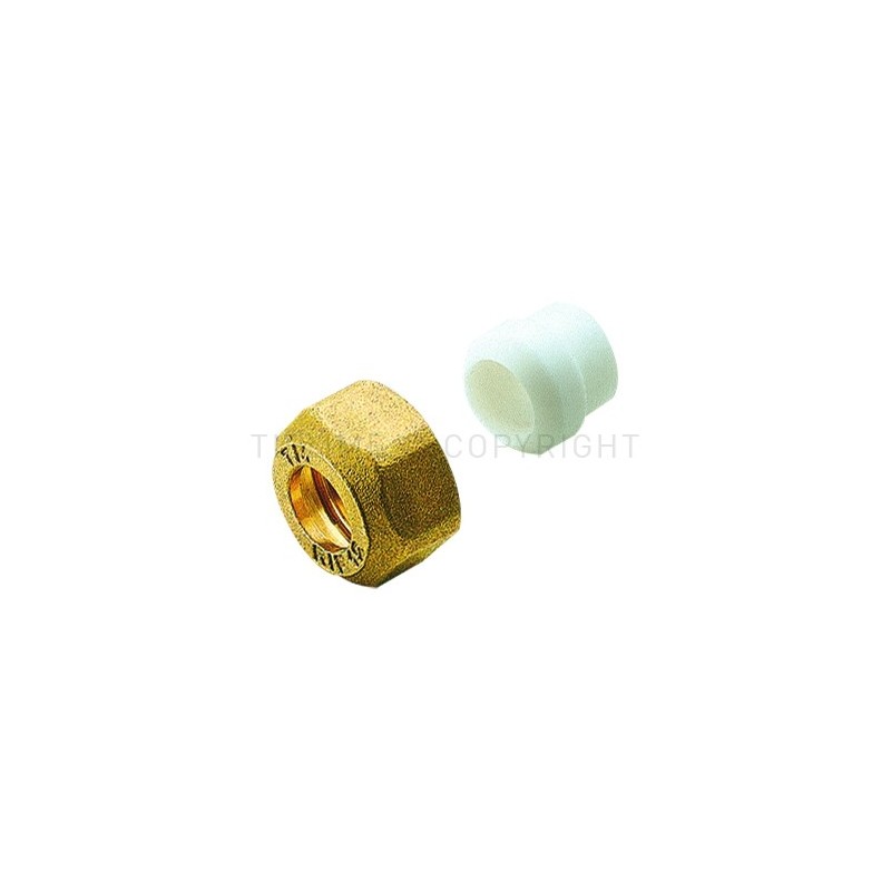 DADO - OGIVA RIDUZIONE RACCORDO A COMPRES/OGIVA P T F E TUBO CU Ø 44546 X 1/2" - 1233 TIEMME 1200007 1