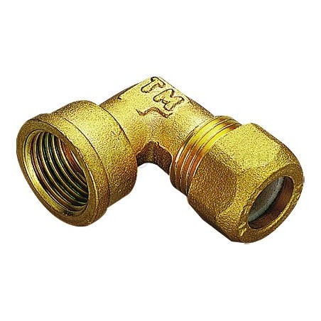 RACCORDO CURVO F A COMPRES/OGIVA P T F E TUBO CU Ø 18 X 3/4" - 1205 TIEMME 1200010 1