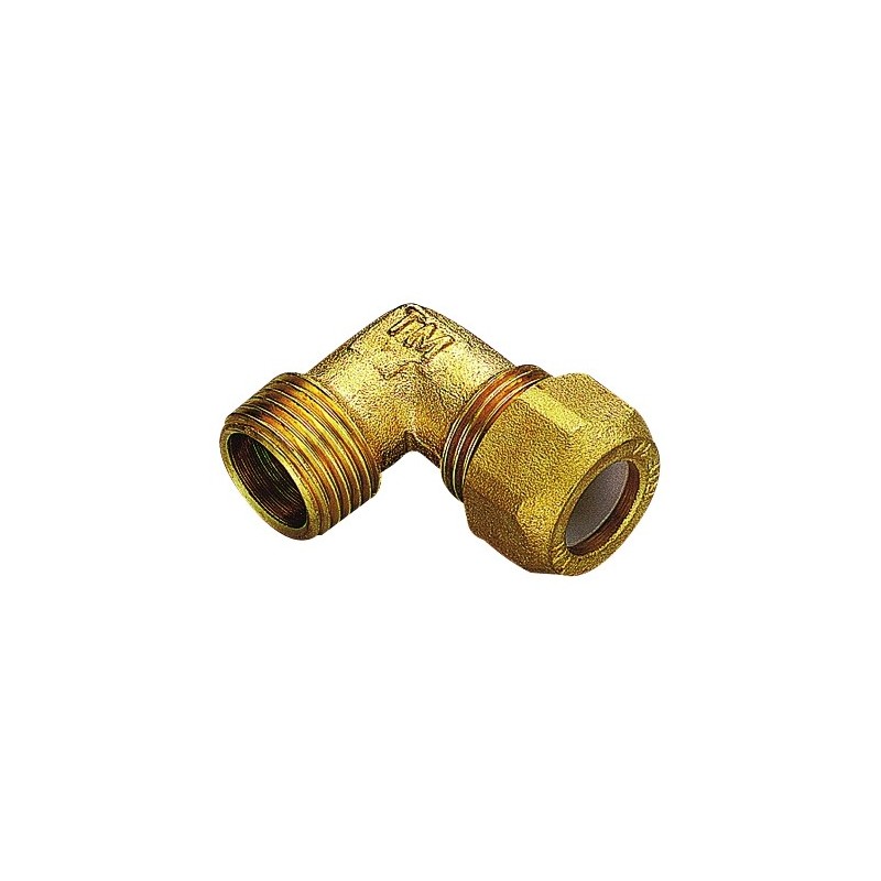 RACCORDO CURVO M A COMPRES/OGIVA P T F E TUBO CU Ø 16 X 1/2" - 1204 TIEMME 1200075 1