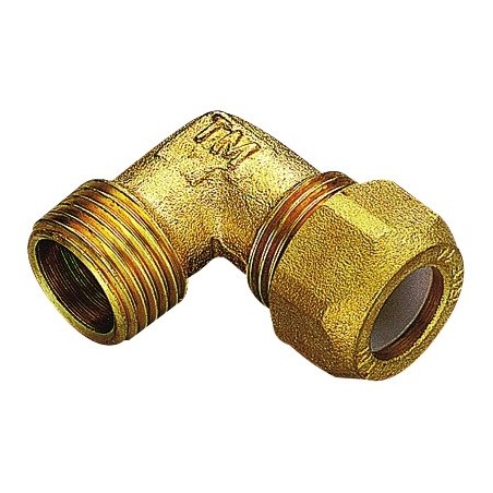 RACCORDO CURVO M A COMPRES/OGIVA P T F E TUBO CU Ø 16 X 1/2" - 1204 TIEMME 1200075 1