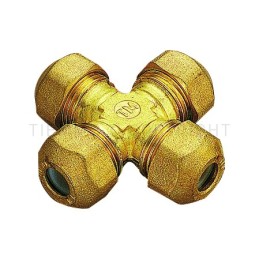 RACCORDO CROCE A COMPRES/OGIVA P T F E TUBO CU Ø 16 - 16 - 16 - 16 - 1210 TIEMME 1200115 1