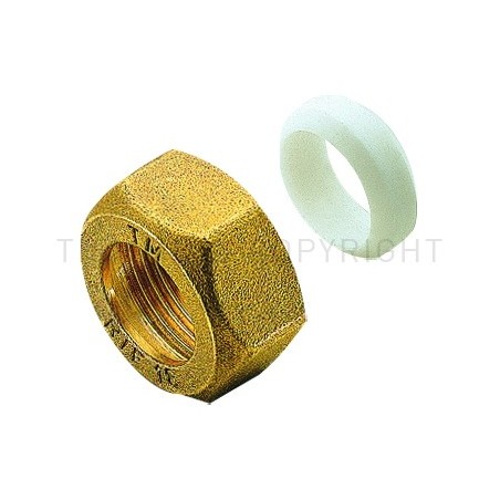 DADO - OGIVA RACCORDO A COMPRES/OGIVA P T F E TUBO CU Ø 14 X 1/2" - 1235 TIEMME 1200121 1