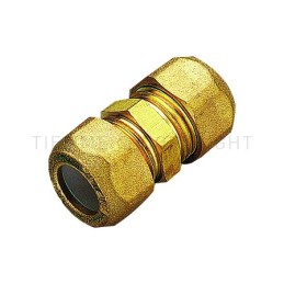 RACCORDO DIRITTO DOPPIO (SERIE RINF ) A COMPRES/OGIVA P T F E TUBO CU Ø 44542 - 1251 TIEMME 1210006 1