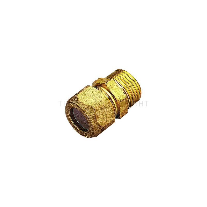 RACCORDO DIRITTO M (SERIE RINF ) A COMPRES/OGIVA P T F E TUBO CU Ø 10 X 1/2" - 1250 TIEMME 1210010 1