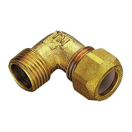 RACCORDO CURVO M (SERIE RINF ) A COMPRES/OGIVA P T F E TUBO CU Ø 12 X 1/2" - 1254 TIEMME 1210015 1