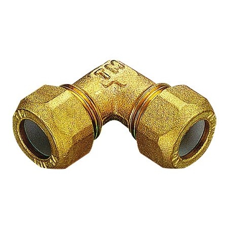 RACCORDO CURVO DOPPIO (SERIE RINF ) A COMPRES/OGIVA P T F E TUBO CU Ø 44479 - 1253 TIEMME 1210019 1