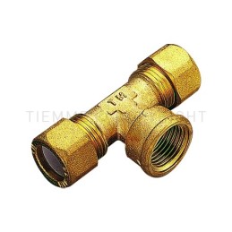 RACCORDO TEE F (SERIE RINF ) A COMPRES/OGIVA P T F E TUBO CU Ø 16X3/4"X16 - 1259 TIEMME 1210027 1