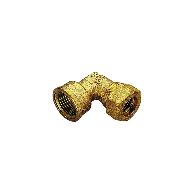 RACCORDO CURVO F A COMPRES/TENUTA ORING TUBO CU Ø 18 X 3/4" - 1305 TIEMME 1300020 1