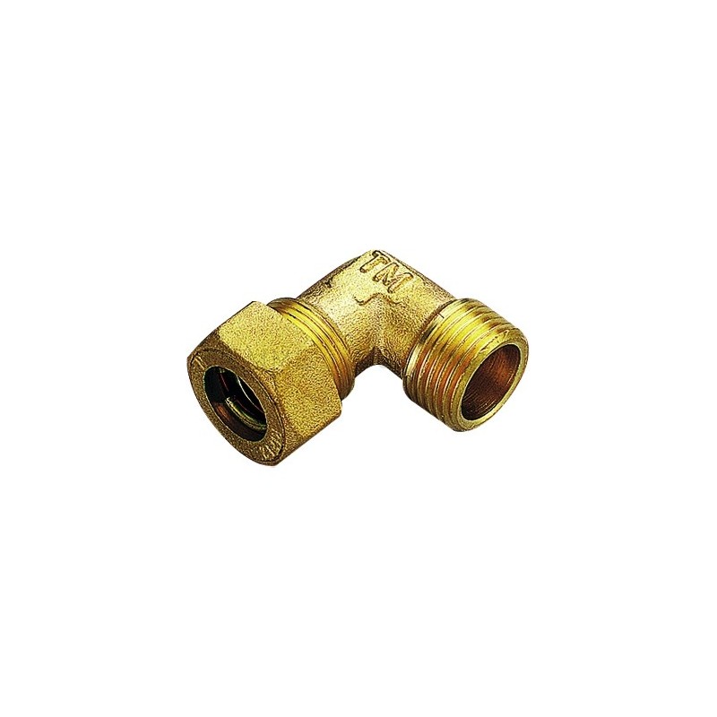 RACCORDO CURVO M A COMPRES/TENUTA ORING TUBO CU Ø 12 X 1/2" - 1304 TIEMME 1300022 1