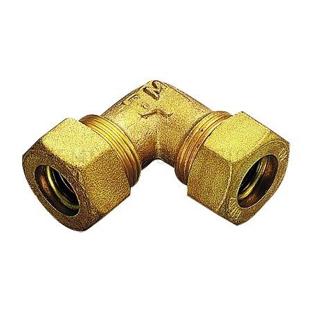 RACCORDO CURVO DOPPIO A COMPRES/TENUTA ORING TUBO CU Ø 14 - 14 - 1303 TIEMME 1300032 1