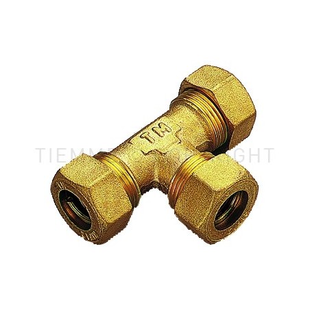 RACCORDO TEE A COMPRES/TENUTA ORING TUBO CU Ø 16 - 16 - 16 - 1307 TIEMME 1300062 1