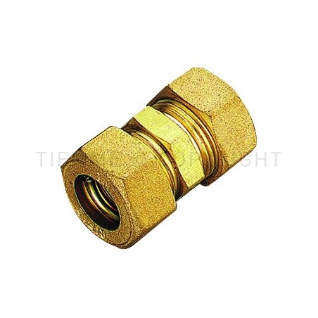 RACCORDO DIRITTO DOPPIO A COMPRES/TENUTA ORING TUBO CU Ø 44416 - 1301 TIEMME 1300075 1