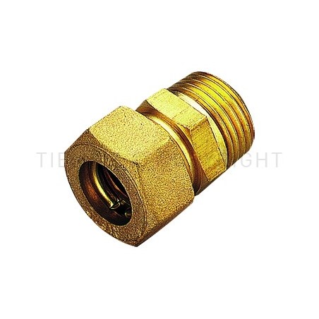 RACCORDO DIRITTO M A COMPRES/TENUTA ORING TUBO CU Ø 16 X 3/8" - 1300 TIEMME 1300086 1
