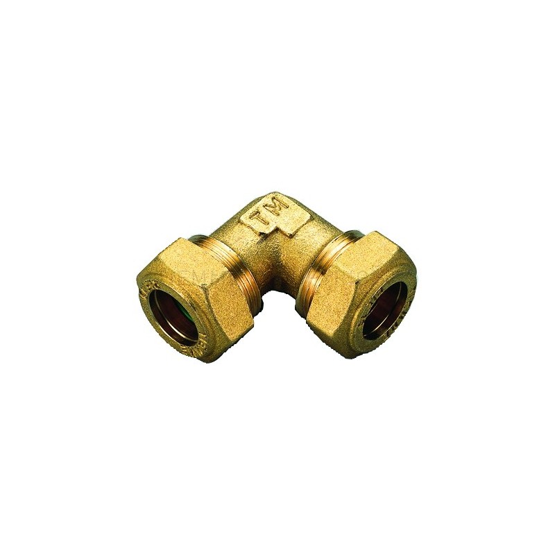 RACCORDO CURVO DOPPIO A COMPRES/TENUTA ORING (GAS) TUBO CU Ø 14 - 14 - 1353 TIEMME 1350017 1