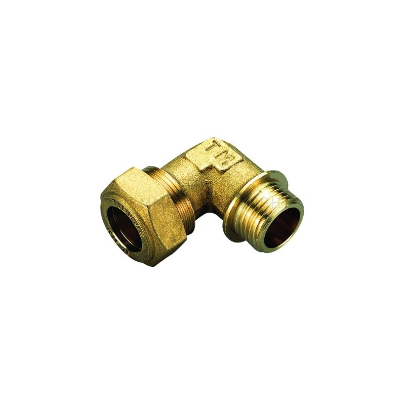 RACCORDO CURVO M A COMPRES/TENUTA ORING (GAS) TUBO CU Ø 16 X 1/2" - 1354 TIEMME 1350048 1