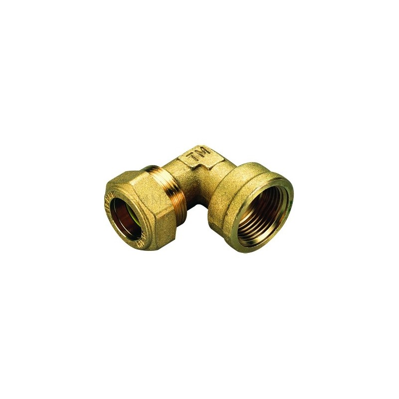 RACCORDO CURVO F A COMPRES/TENUTA ORING (GAS) TUBO CU Ø 10 X 3/8" - 1355 TIEMME 1350083 1