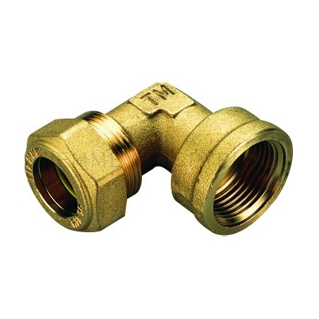 RACCORDO CURVO F A COMPRES/TENUTA ORING (GAS) TUBO CU Ø 12 X 3/8" - 1355 TIEMME 1350086 1