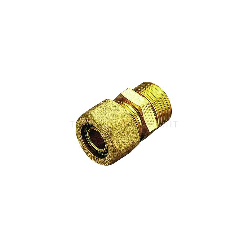 RACCORDO DIRITTO M A COMPRES TUBO PE - X Ø 16 SP 2 3/4" - 1400 TIEMME 1400068 1