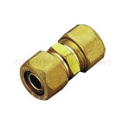 RACCORDO DIRITTO DOPPIO A COMPRES TUBO PE - X Ø 20 - 20 SP 2,8 - 1401 TIEMME 1400146 1